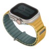 Uniq для Apple Watch 49-46-45-44 mm ремешок Revix EVO reversible Magnetic Viridian Green/Burnt Yell