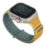 Uniq для Apple Watch 49/45/44/42 mm ремешок Revix EVO reversible Magnetic Viridian Green/Burnt Yell