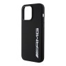 AMG для iPhone 15 Pro Max чехол Liquid silicone Big Logo Hard Black (MagSafe)