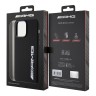 AMG для iPhone 15 Pro Max чехол Liquid silicone Big Logo Hard Black (MagSafe)