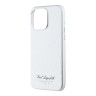 Karl Lagerfeld для iPhone 15 Pro Max чехол PU Full Wrapped Grained leather & Metal Camera Hard Grey