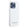 Karl Lagerfeld для iPhone 15 Pro Max чехол PU Full Wrapped Grained leather & Metal Camera Hard Grey