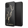 Чехол Karl Lagerfeld Double layer Karl signature Hard Glass для iPhone 11 Pro Max, черный