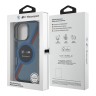 BMW для iPhone 16 Pro чехол Motorsport PC/TPU Circle&Tricolor, синий (MagSafe)