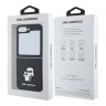Karl Lagerfeld для Galaxy Z Flip 6 чехол PU-кожа Saffiano Karl&Choupette метал.значок, черный