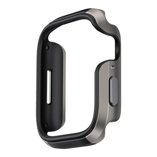 Uniq для Apple Watch 46 mm чехол Valencia aluminium Titanium Silver