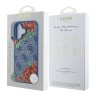 Guess для iPhone 16 чехол PU Flowers Roses Hard Blue (MagSafe)