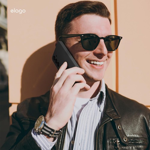 Elago для Galaxy S25 чехол Soft silicone (Liquid) Black
