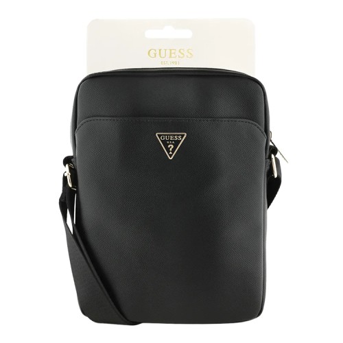 Guess для планшетов 10" сумка PU Grained leather Bag with Triangle metal logo Black
