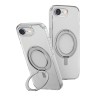 Uniq для iPhone 16e чехол Swivix with 360-Rotating stand Clear