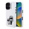 Karl Lagerfeld для iPhone 16 чехол Liquid Silicone Sketch Karl&Choupette White (MagSafe)