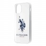 Чехол U.S. Polo Assn. Shiny Double horse Hard для iPhone 12 | 12 Pro, белый