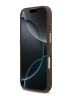 Guess для iPhone 17 чехол PU 4G Diamond metal logo Gold camera Hard Brown (MagSafe)