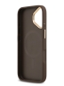 Guess для iPhone 17 чехол PU 4G Diamond metal logo Gold camera Hard Brown (MagSafe)