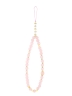 Guess для iPhone 17 Pro Max чехол PU 4G Big metal logo Hard + Pearl Hand Strap Pink