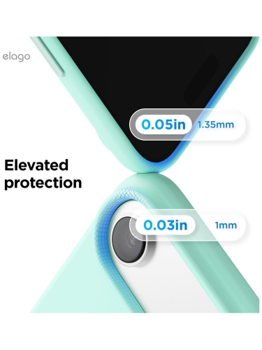 Elago для iPhone Air чехол Magnetic Silicone Aqua Sky (MagSafe)