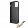 Чехол Guess PU Saffiano Hard +Gold Hand Chain для iPhone 12 Pro Max, черный