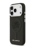 Karl Lagerfeld для iPhone 17 Pro Max чехол PU Debossed Initials Metal logo & Camera Hard Black (MagSafe)