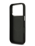 Karl Lagerfeld для iPhone 17 Pro Max чехол PU Debossed Initials Metal logo & Camera Hard Black (MagSafe)