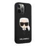 Чехол Karl Lagerfeld Liquid silicone Karl's Head для iPhone 13 Pro Max, черный