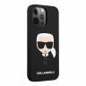 Чехол Karl Lagerfeld Liquid silicone Karl's Head для iPhone 13 Pro Max, черный