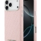 Karl Lagerfeld для iPhone 17 Pro чехол PU Full Wrapped Repeated logo Metal Cam Hard Pink (MagSafe)