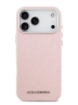 Karl Lagerfeld для iPhone 17 Pro чехол PU Full Wrapped Repeated logo Metal Cam Hard Pink (MagSafe)