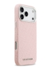 Karl Lagerfeld для iPhone 17 Pro чехол PU Full Wrapped Repeated logo Metal Cam Hard Pink (MagSafe)