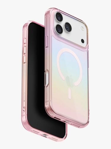 Uniq для iPhone 17 Pro Max чехол Iridescia (holographic) Pink Prism (Magsafe)