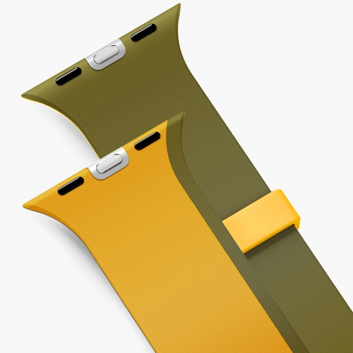 Uniq для Apple Watch 49/46/45/44 mm ремешок Revix IV reversible Magnetic Canary Yellow/Deep Forrest