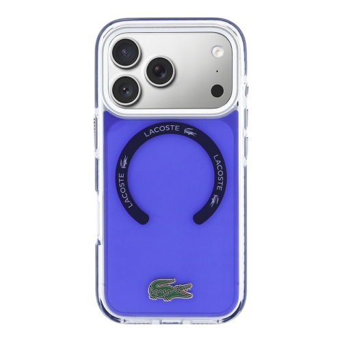 Lacoste для iPhone 17 Pro чехол ShockProof Lacquer Metal logo & Cam Hard Frosted Marine (MagSafe)