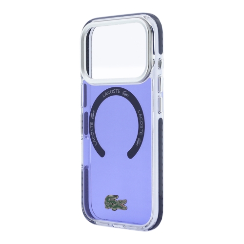 Lacoste для iPhone 17 Pro чехол ShockProof Lacquer Metal logo & Cam Hard Frosted Marine (MagSafe)