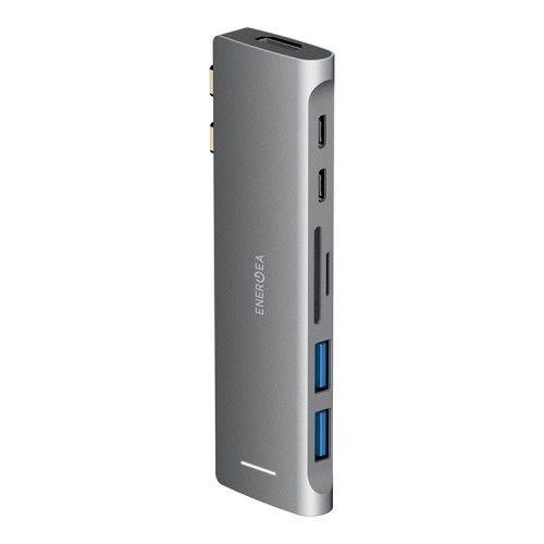 USB-концентратор EnergEA AluHUB MACPRO 2 Dual USB-C Multiport HUB Thunderbolt 3, Gunmetal
