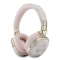 Guess наушники беспроводные накладные Bluetooth HP ENC Flat PU 4G with Script Metal Logo Pink