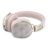 Guess наушники беспроводные накладные Bluetooth HP ENC Flat PU 4G with Script Metal Logo Pink