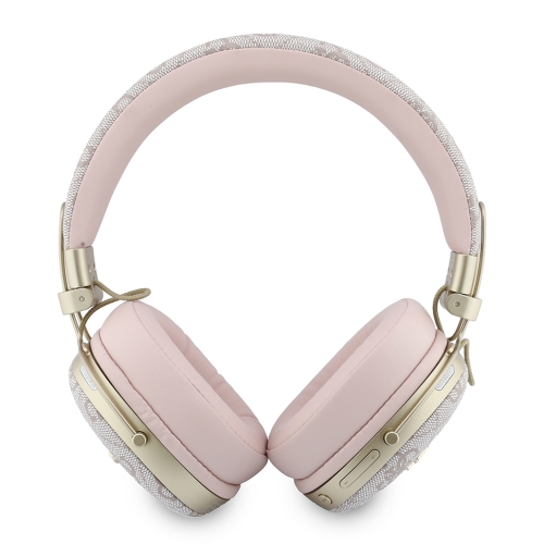 Guess наушники беспроводные накладные Bluetooth HP ENC Flat PU 4G with Script Metal Logo Pink