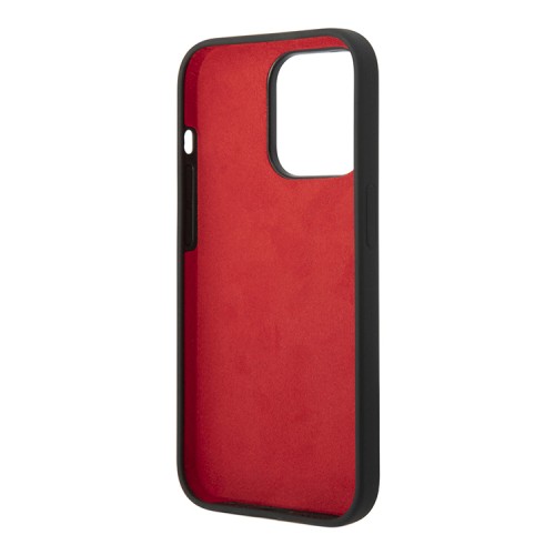 Чехол Ferrari Liquid Silicone with metal logo Hard для iPhone 14 Pro, черный