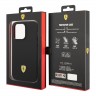 Чехол Ferrari Liquid Silicone with metal logo Hard для iPhone 14 Pro, черный