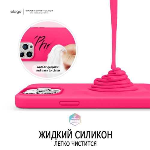 Чехол Elago Soft Silicone для iPhone 13 Pro Max, Neon Hot Pink