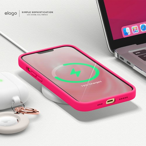 Чехол Elago Soft Silicone для iPhone 13 Pro Max, Neon Hot Pink