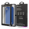 Чехол BMW M Collection Liquid silicone для iPhone XR, синий
