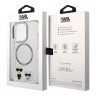 Чехол Lagerfeld Karl&Choupette Hard для iPhone 14 Pro, прозрачный (MagSafe)
