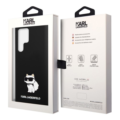 Чехол Lagerfeld Liquid silicone NFT Choupette Hard для Galaxy S23 Ultra, черный