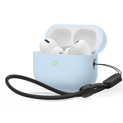 Чехол Elago Liquid case with Round strap для AirPods Pro 2, голубой
