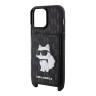 Karl Lagerfeld чехол Crossbody cardslot PU Saffiano Monogram NFT Choupette Hard для iPhone 14 Pro Max, черный