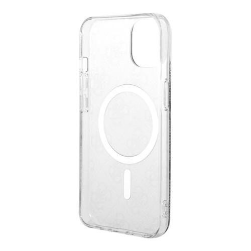 Чехол Guess 4G Hard для iPhone 13, черный/золотой (MagSafe)