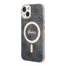 Чехол Guess 4G Hard для iPhone 13, черный/золотой (MagSafe)