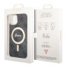 Чехол Guess 4G Hard для iPhone 13, черный/золотой (MagSafe)