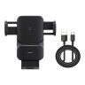 Держатель с беспроводной зарядкой Baseus Wisdom Auto Alignment Car Mount Wireless 15W Air в воздуховод