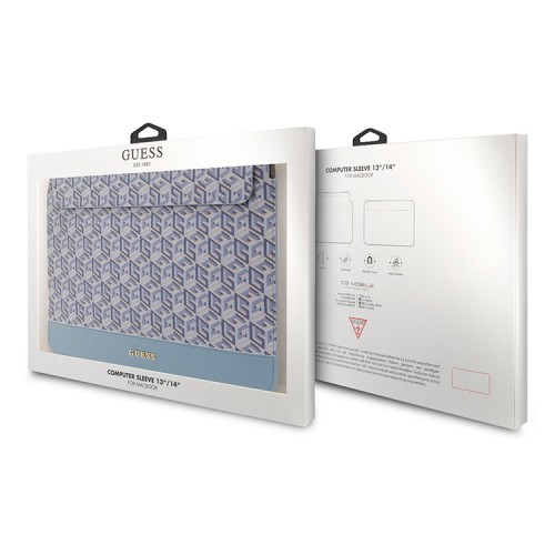 Guess для ноутбуков 13"/14" чехол Sleeve G CUBE Blue